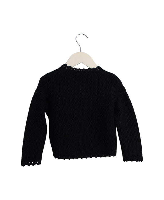 A Black Cardigans from Bonpoint in size 3T for girl. (Back View)