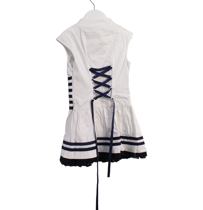 A White Sleeveless Dresses from Nicholas & Bears in size 2T for girl. (Back View)