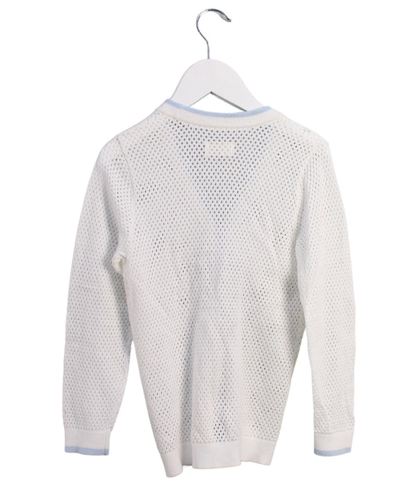 A White Cardigans from Kingkow in size 4T for girl. (Back View)