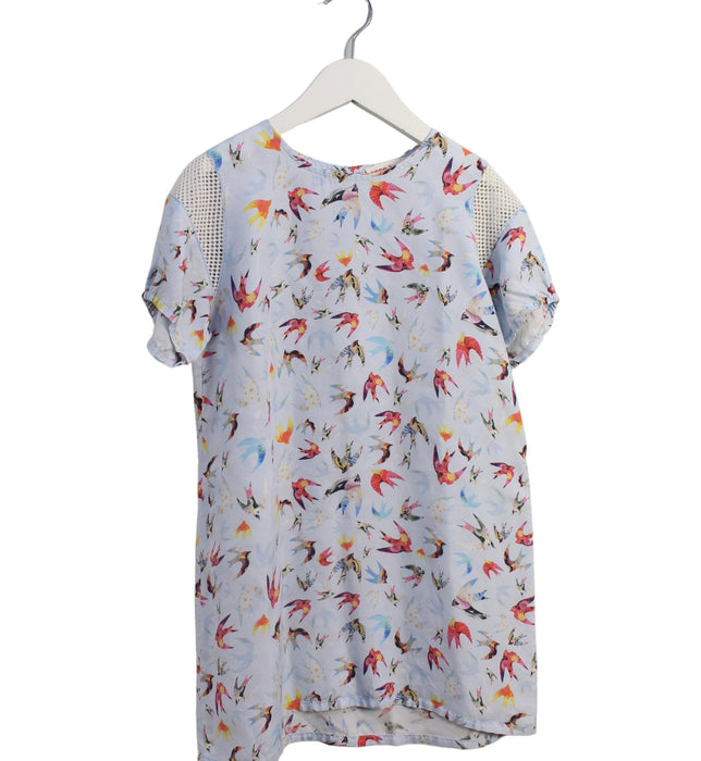 A Blue Short Sleeve Dresses from Anne Kurris in size 8Y for girl. (Front View)