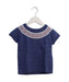 A Blue Knit Sweaters from Jacadi in size 4T for girl. (Front View)