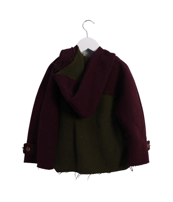 A Burgundy Lightweight Jackets from Knot in size 6T for girl. (Back View)