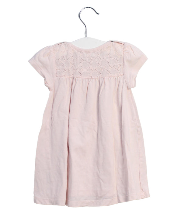 A Pink Short Sleeve Dresses from Bout'Chou in size 3-6M for girl. (Back View)
