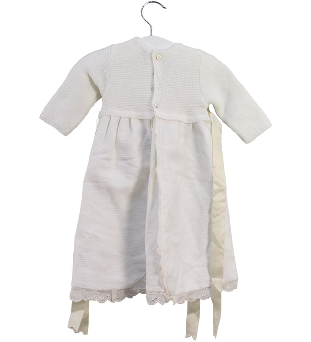 A White Sweater Dresses from Mebi in size Newborn for girl. (Back View)