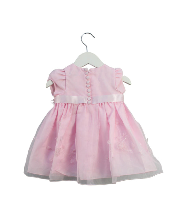 A Pink Short Sleeve Dresses from Sarah Louise in size 0-3M for girl. (Back View)