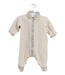 A White Onesies from Petit Bateau in size 0-3M for girl. (Front View)
