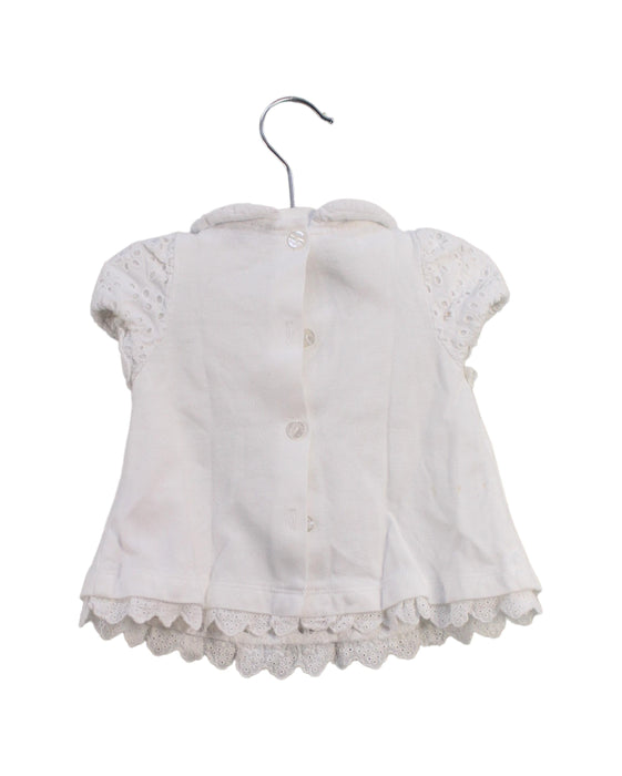A White Short Sleeve Tops from Nicholas & Bears in size 3-6M for girl. (Back View)