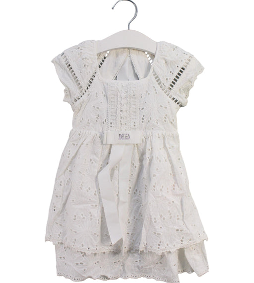 A White Short Sleeve Dresses from Nicholas & Bears in size 12-18M for girl. (Front View)