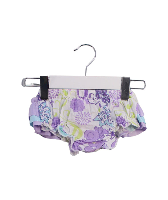 A Purple Bloomers from Mudpie in size 0-3M for girl. (Front View)