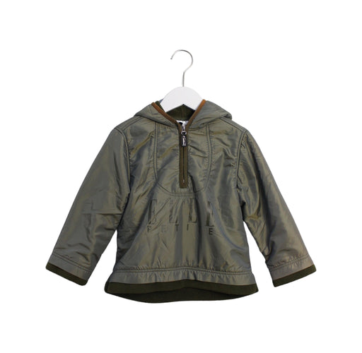 A Green Zippered Sweatshirts from ELLE in size 2T for boy. (Front View)