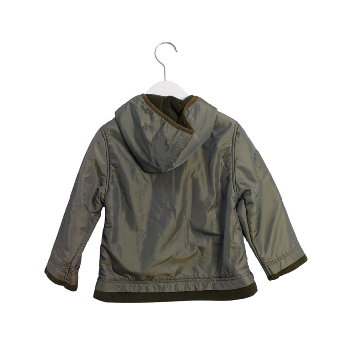 A Green Zippered Sweatshirts from ELLE in size 2T for boy. (Back View)