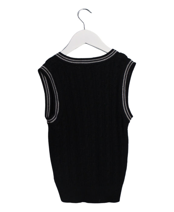 A Black Sweater Vests from Comme Ca Ism in size 7Y for boy. (Back View)
