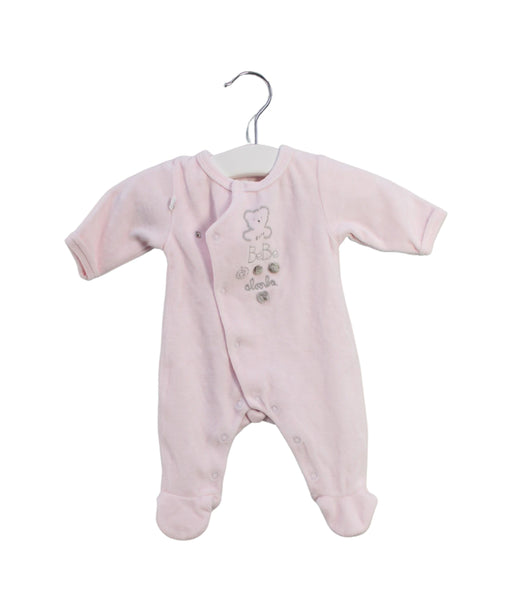A Pink Onesies from Mudpie in size 0-3M for girl. (Front View)
