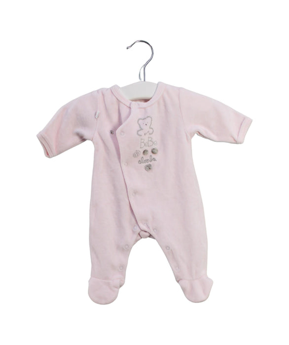 A Pink Onesies from Mudpie in size 0-3M for girl. (Front View)