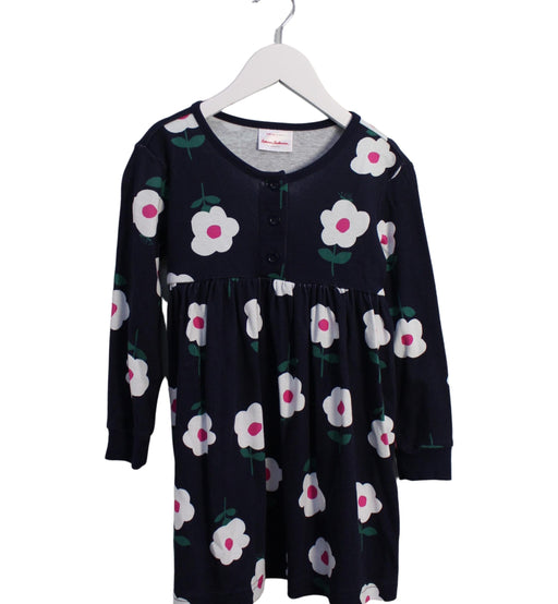 A Navy Long Sleeve Dresses from Hanna Andersson in size 4T for girl. (Front View)