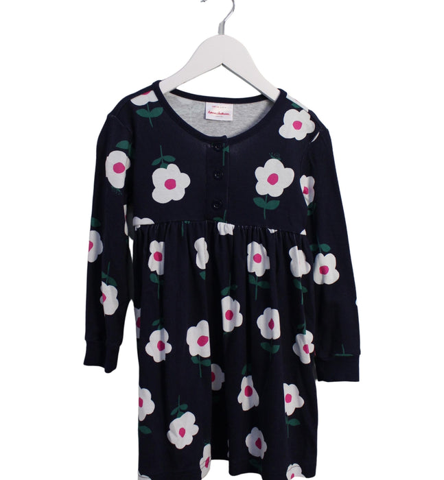 A Navy Long Sleeve Dresses from Hanna Andersson in size 4T for girl. (Front View)