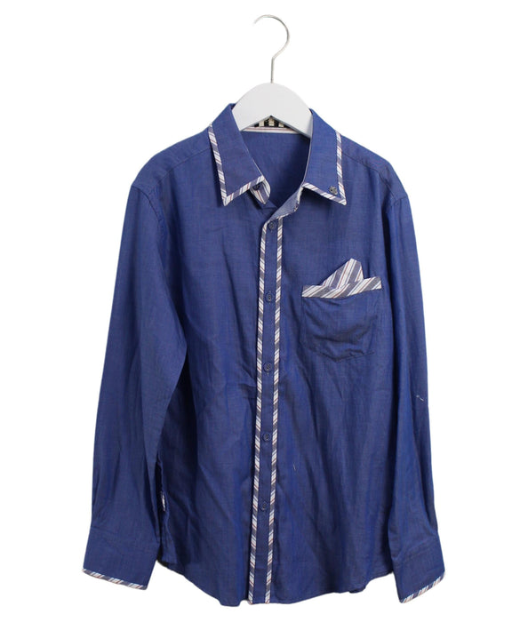 A Blue Shirts from I Pinco Pallino in size 12Y for boy. (Front View)
