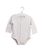 A White Long Sleeve Bodysuits from Mides in size 6-12M for boy. (Front View)