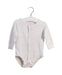 A White Long Sleeve Bodysuits from Mides in size 6-12M for boy. (Front View)