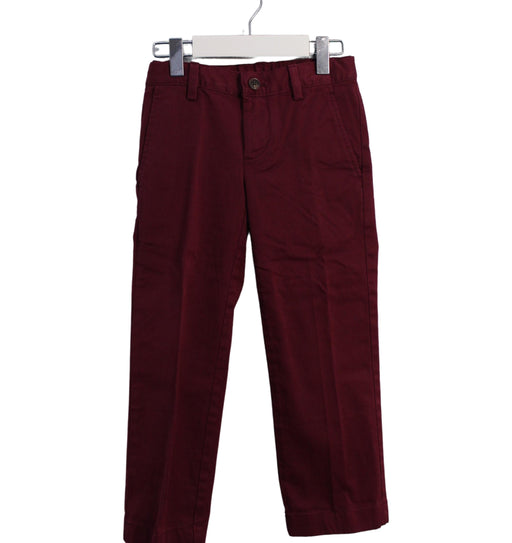 A Red Casual Pants from Brooks Brothers in size 4T for boy. (Front View)
