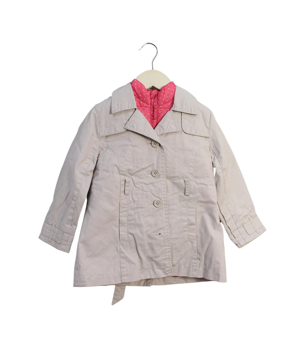 A Beige Outerwear Vests from DPAM in size 2T for girl. (Front View)