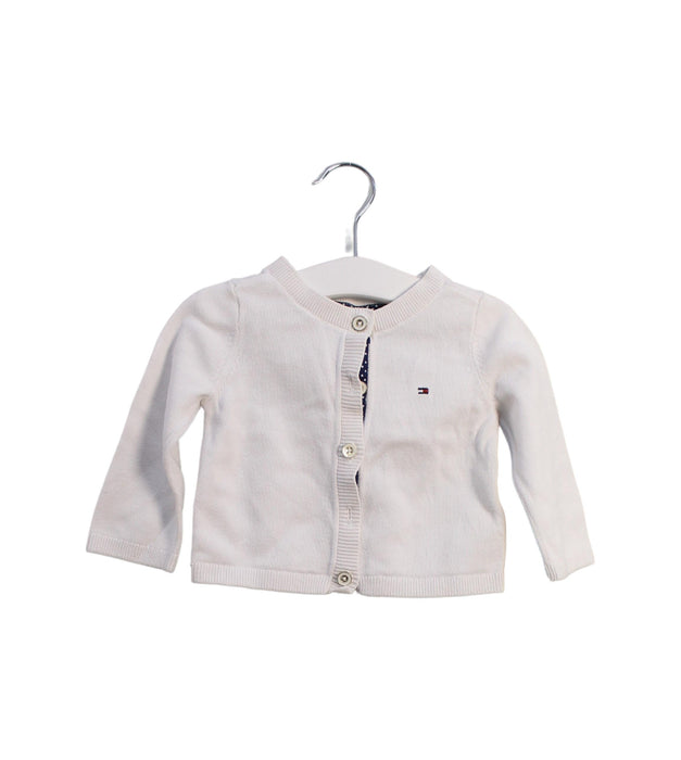 A White Cardigans from Tommy Hilfiger in size 6-12M for girl. (Front View)