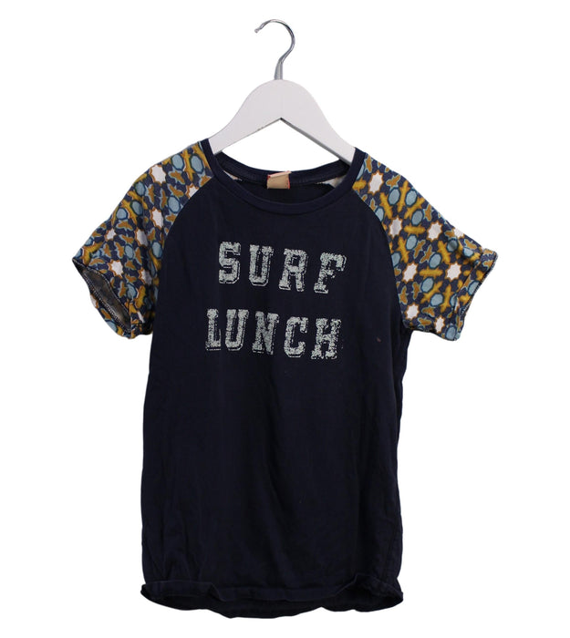 A Navy Short Sleeve T Shirts from Scotch Shrunk in size 5T for boy. (Front View)