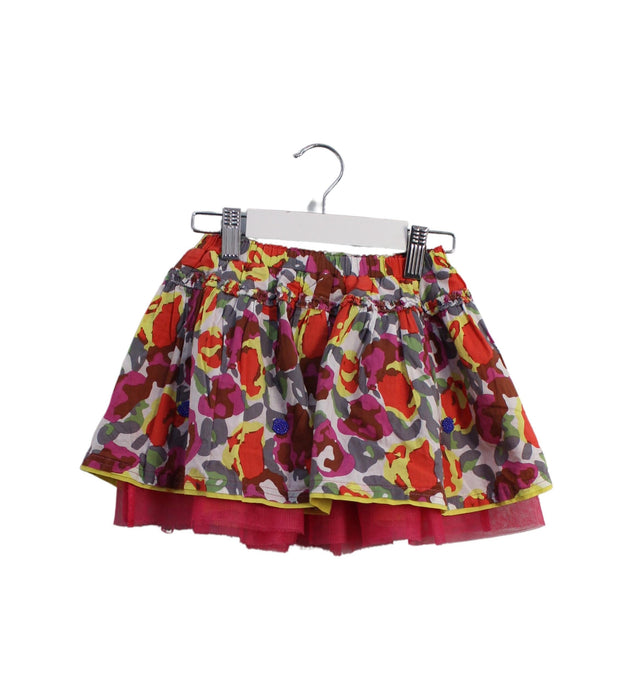 A Multicolour Short Skirts from Eliane et Lena in size 2T for girl. (Front View)