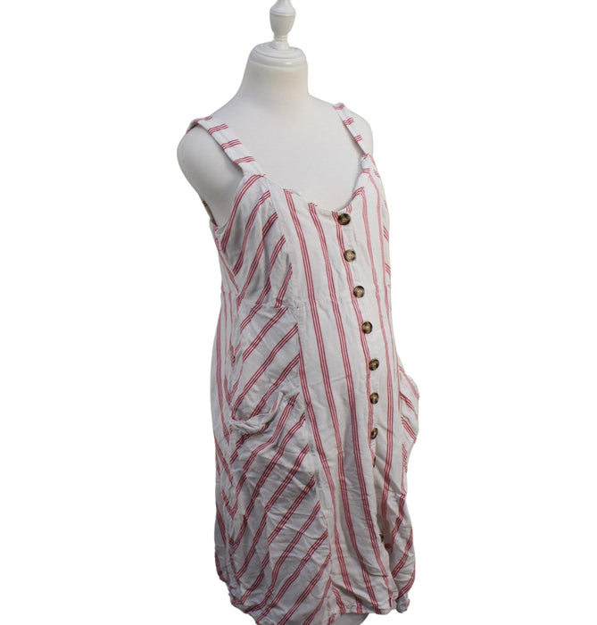 A White Sleeveless Dresses from A Pea in the Pod in size M for girl. (Front View)