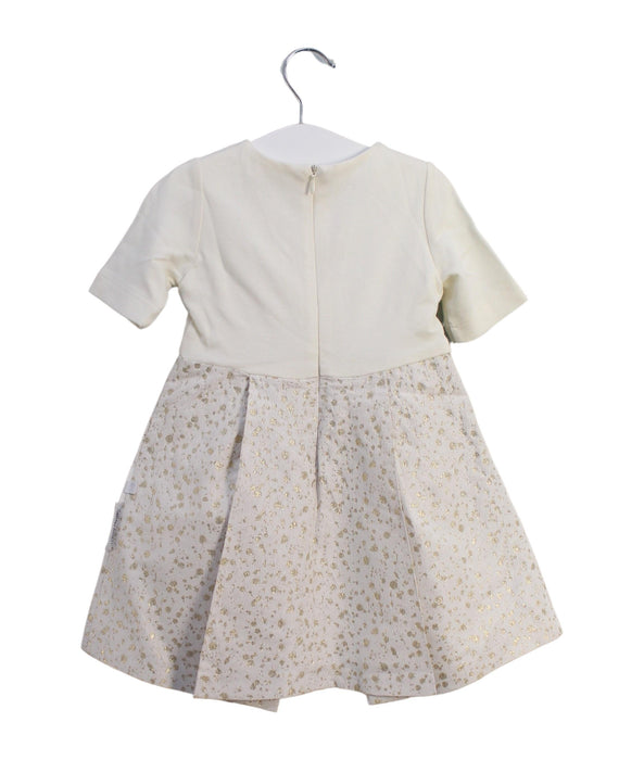 A Ivory Short Sleeve Dresses from I Pinco Pallino in size 2T for girl. (Back View)