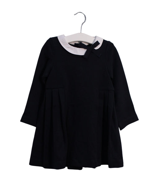 A Navy Long Sleeve Dresses from Jacadi in size 2T for girl. (Front View)