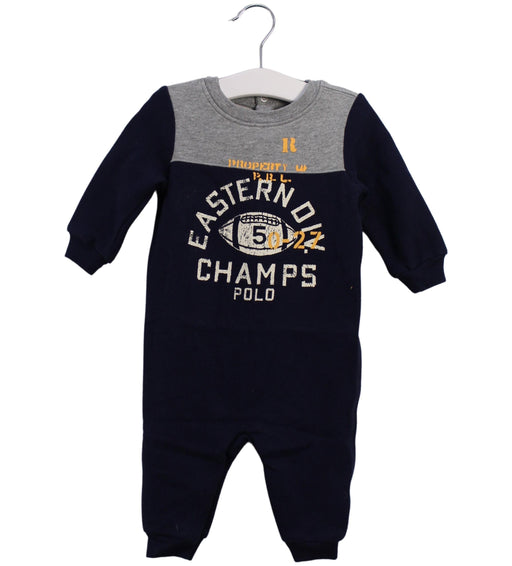 A Navy Long Sleeve Jumpsuits from Ralph Lauren in size 3-6M for boy. (Front View)