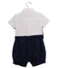 A Navy Short Sleeve Rompers from Nicholas & Bears in size 6-12M for boy. (Back View)