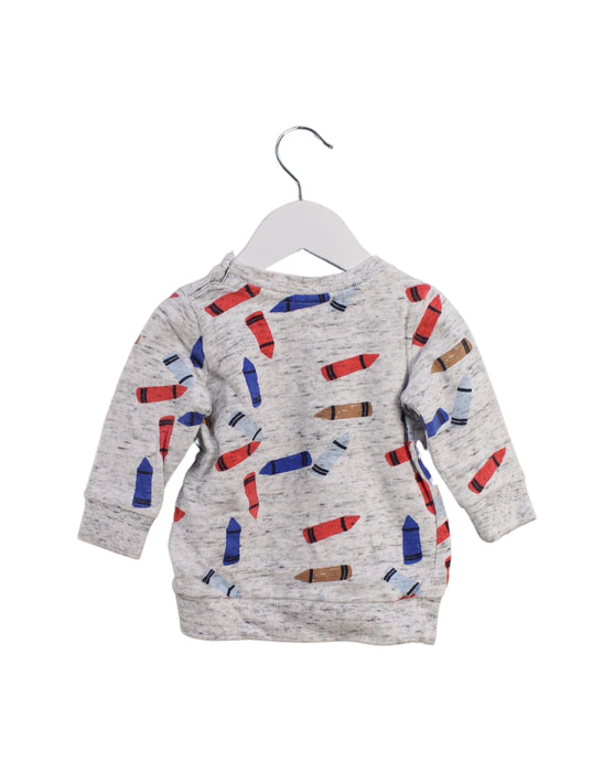 A Grey Crewneck Sweatshirts from Seed in size 3-6M for boy. (Back View)