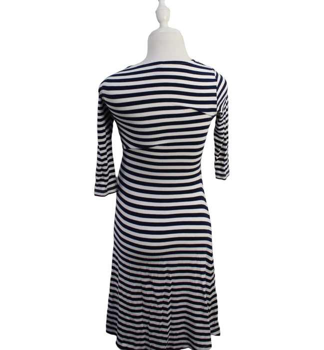 A Navy Long Sleeve Dresses from Seraphine in size S for maternity. (Back View)