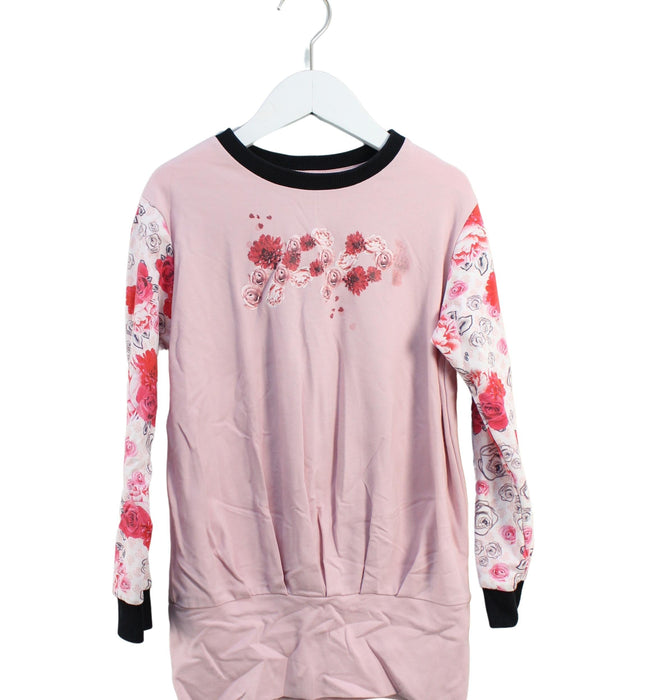 A Pink Crewneck Sweatshirts from I Pinco Pallino in size 8Y for girl. (Front View)