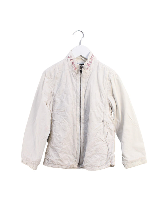 A White Lightweight Jackets from Calvin Klein in size 6T for girl. (Front View)