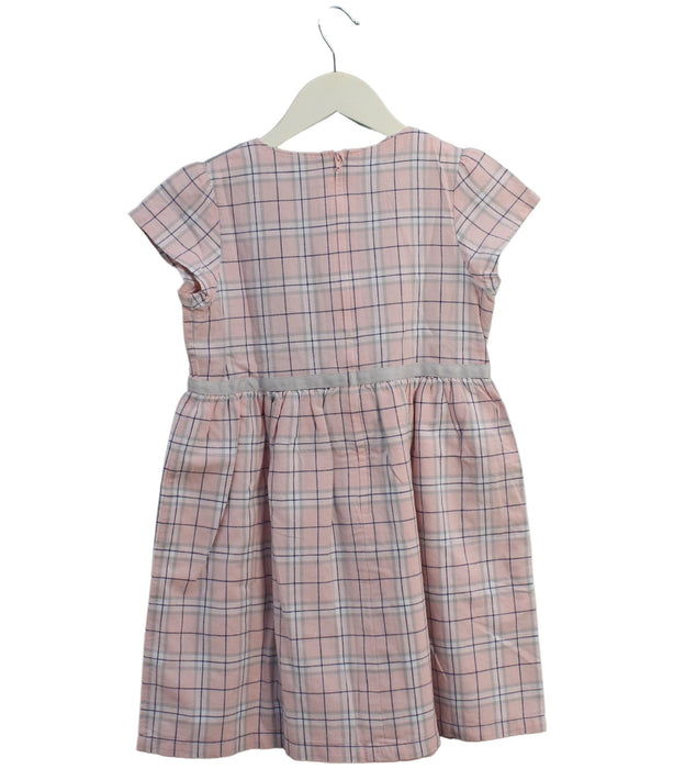 A Pink Short Sleeve Dresses from Miki House in size 7Y for girl. (Back View)