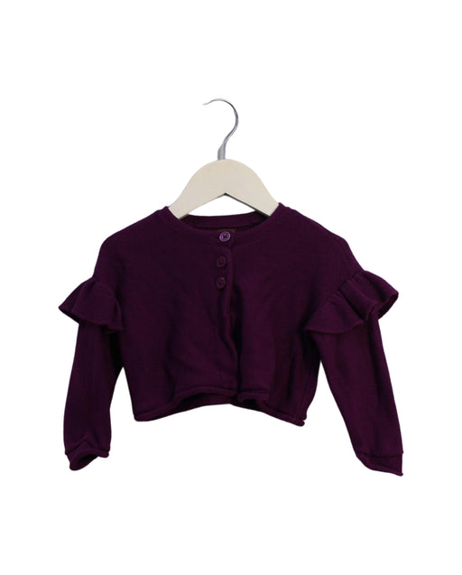 A Purple Cardigans from Tea in size 12-18M for girl. (Front View)