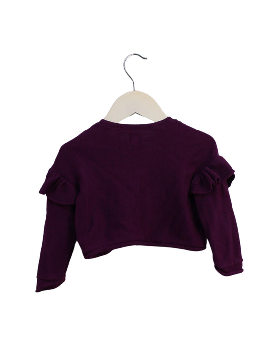 A Purple Cardigans from Tea in size 12-18M for girl. (Back View)