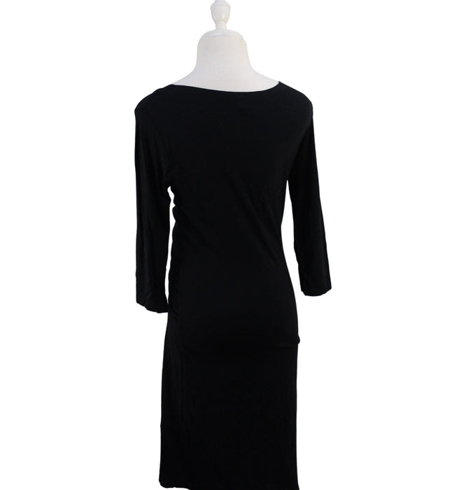 A Black Long Sleeve Dresses from Seraphine in size S for maternity. (Back View)
