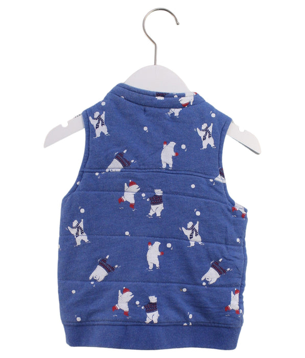 A Blue Outerwear Vests from Purebaby in size 18-24M for boy. (Back View)