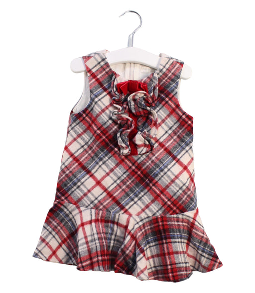 A Red Sleeveless Dresses from Nicholas & Bears in size 12-18M for girl. (Front View)