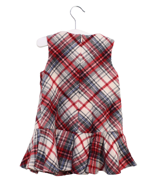 A Red Sleeveless Dresses from Nicholas & Bears in size 12-18M for girl. (Back View)