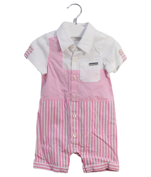 A White Short Sleeve Rompers from Nicholas & Bears in size 3-6M for boy. (Front View)