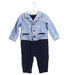 A Blue Long Sleeve Jumpsuits from Armani in size 6-12M for boy. (Front View)