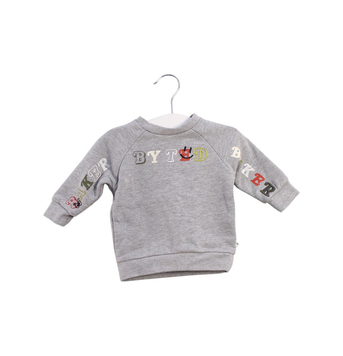A Grey Crewneck Sweatshirts from Baker by Ted Baker in size 3-6M for boy. (Front View)