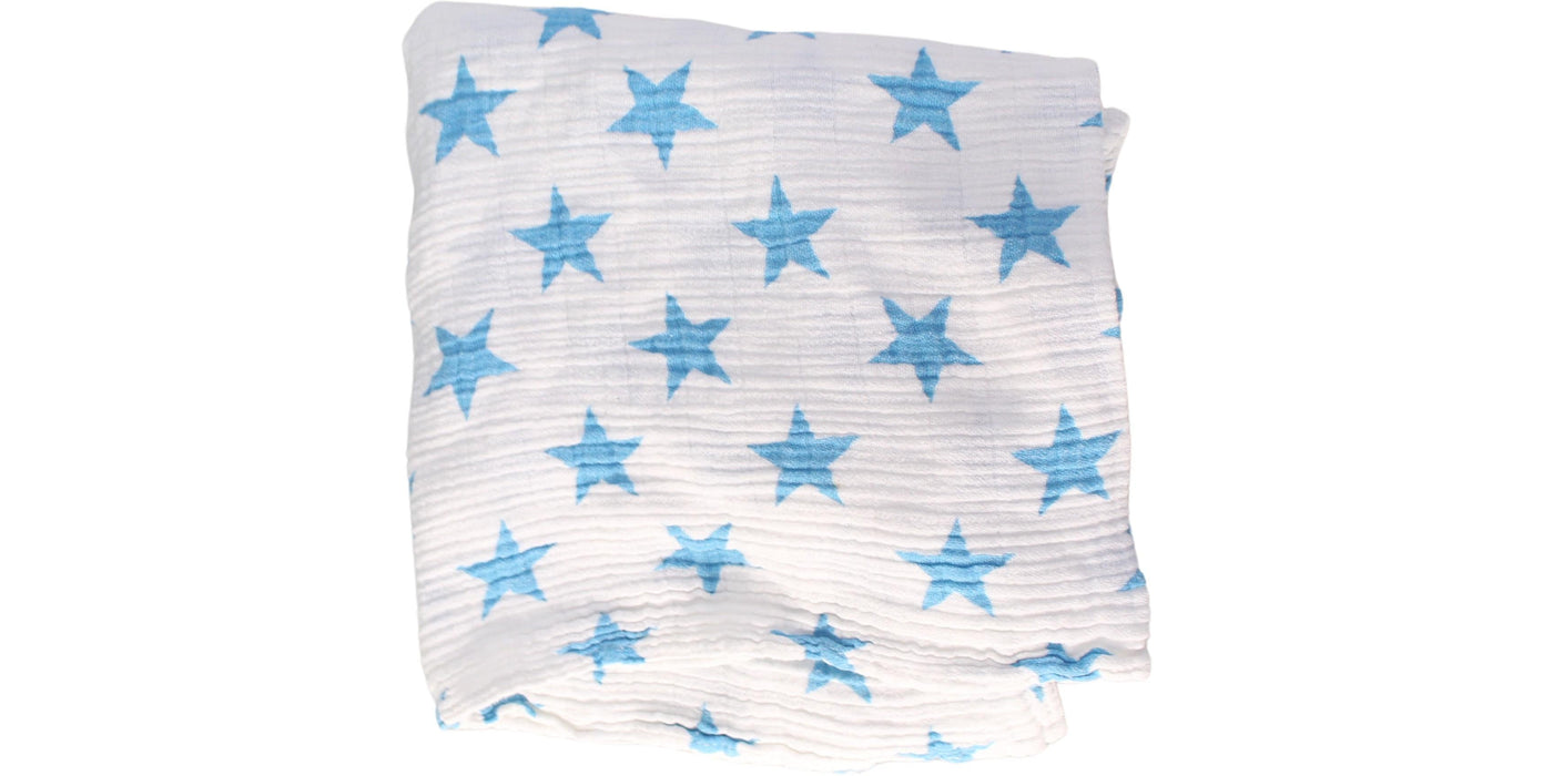 A White Swaddles from Aden & Anais in size O/S for neutral. (Front View)