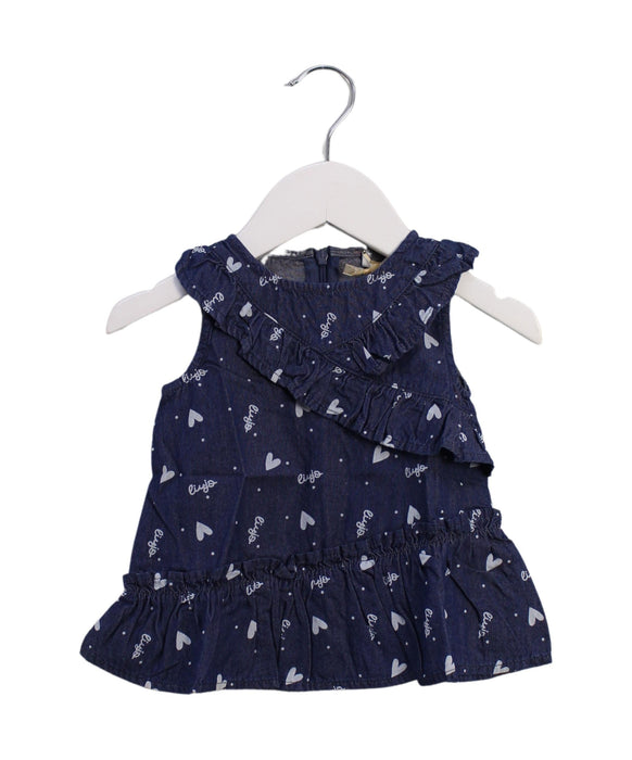 A Navy Sleeveless Tops from Liu Jo in size 0-3M for girl. (Front View)