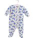 A Blue Onesies from Petit Bateau in size 3-6M for boy. (Front View)